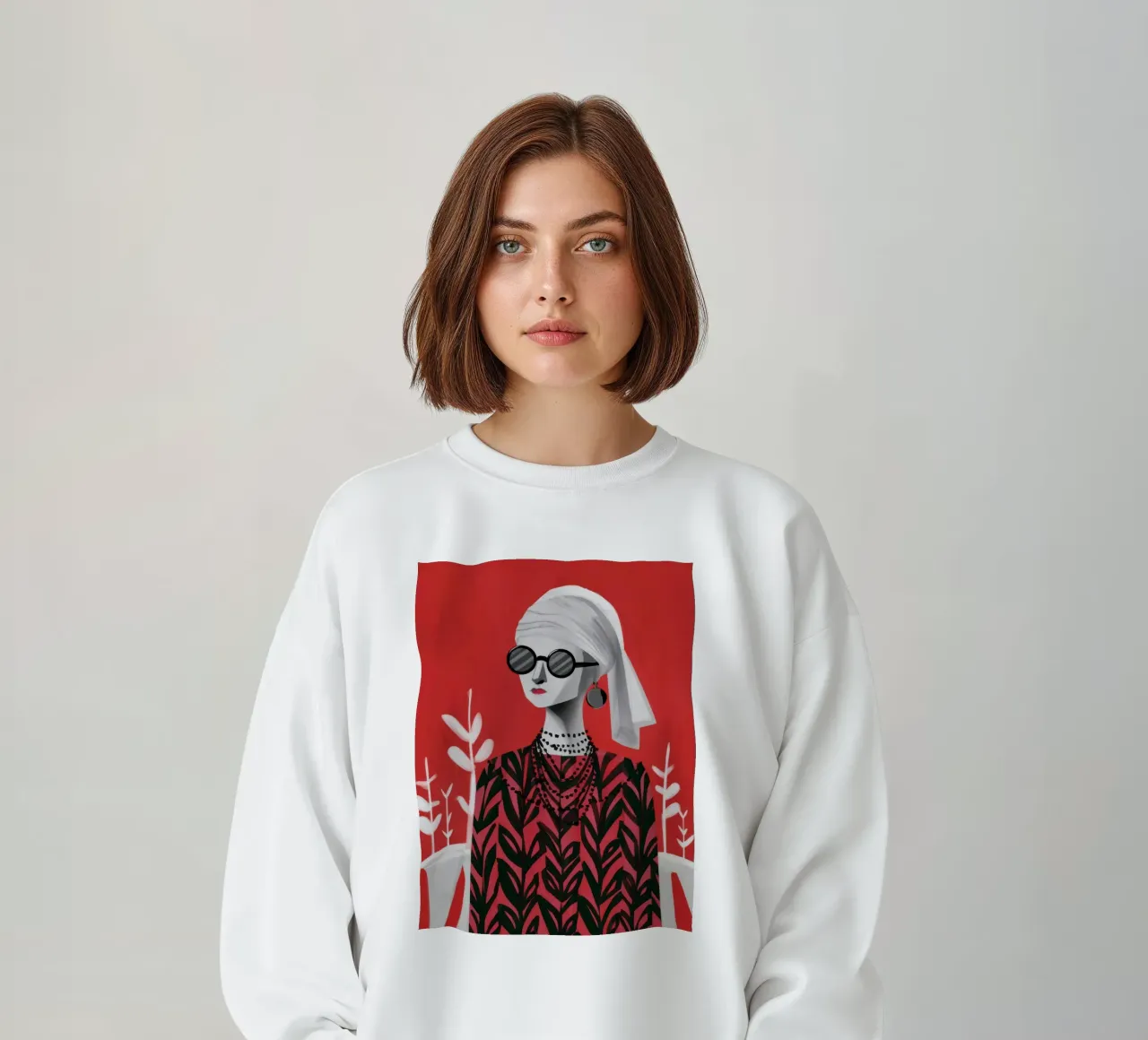 Red Patterned Poise sudadera de Peak Delusion