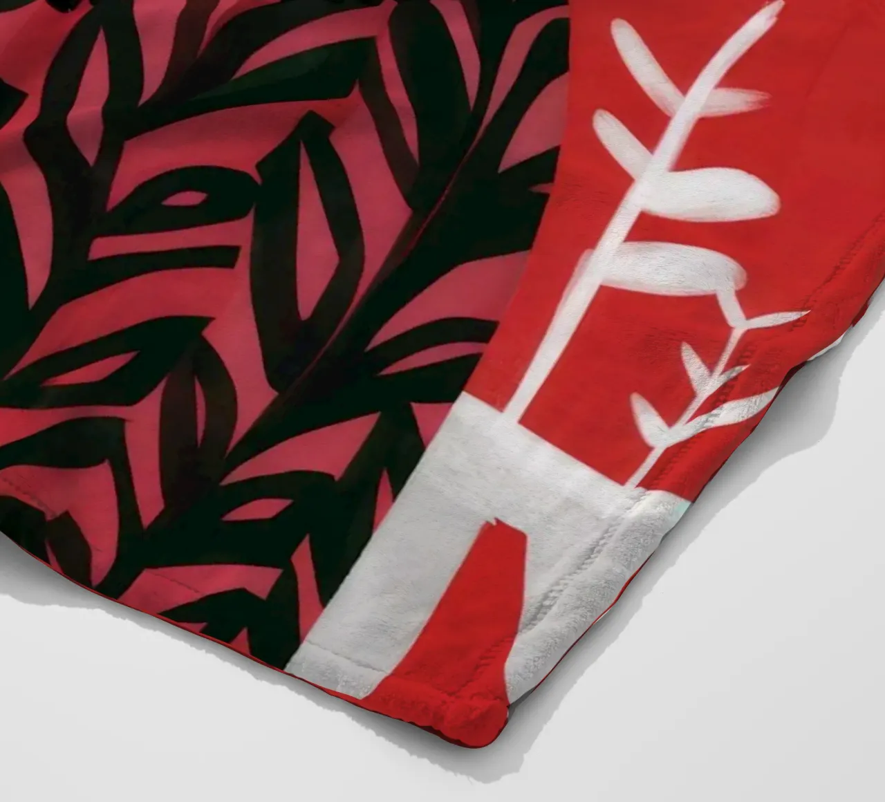 Red Patterned Poise fleece blanket by Peak Delusion