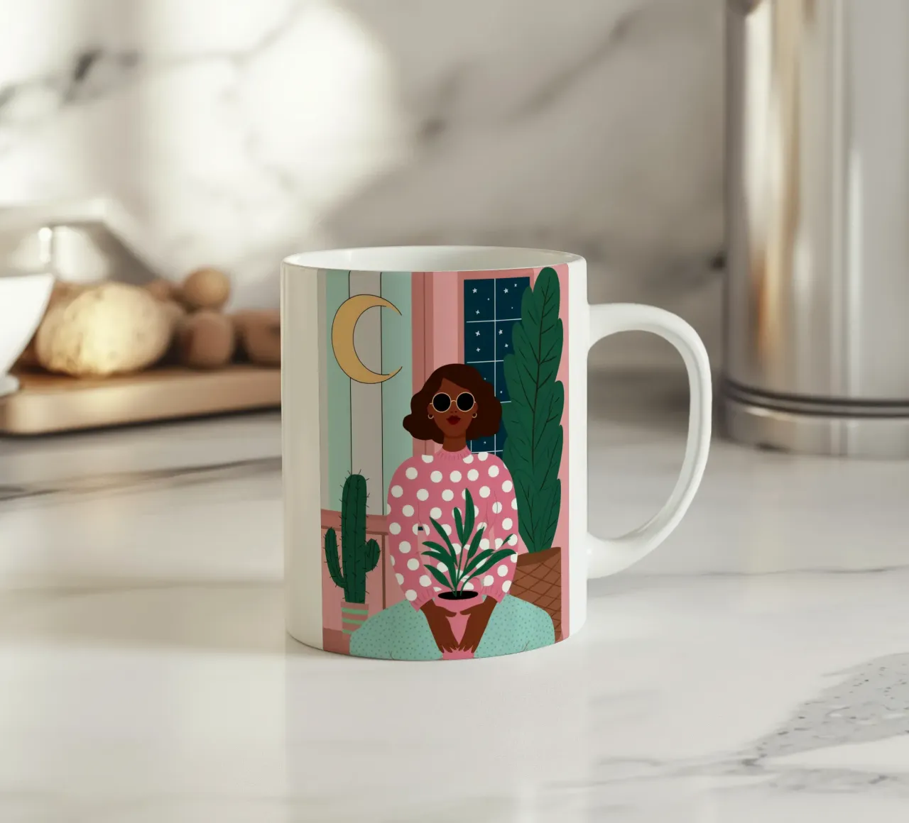 Cactus Luna Riposo tazza in ceramica da Peak Delusion