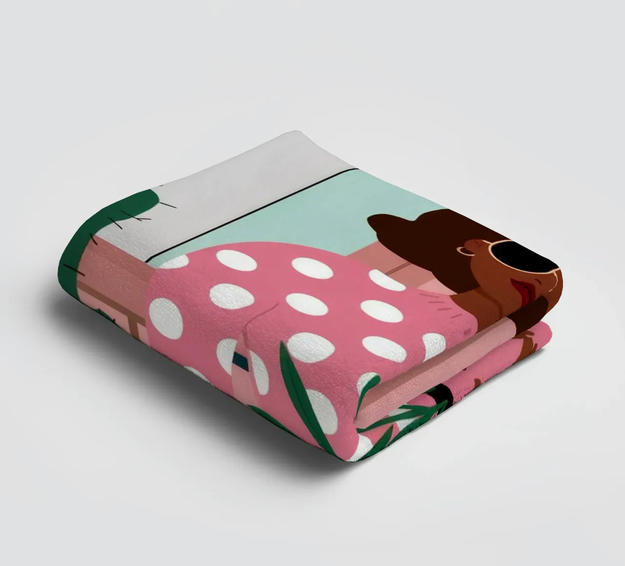 Cactus Moon Repose towel by Peak Delusion