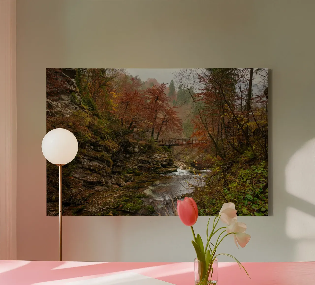Sussurri di sentieri d'autunno tela con Cornice a cassetta da PhotoVibe Decor