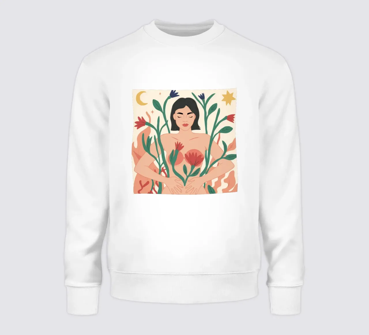 El poder de la diosa de las flores sudadera de Peak Delusion