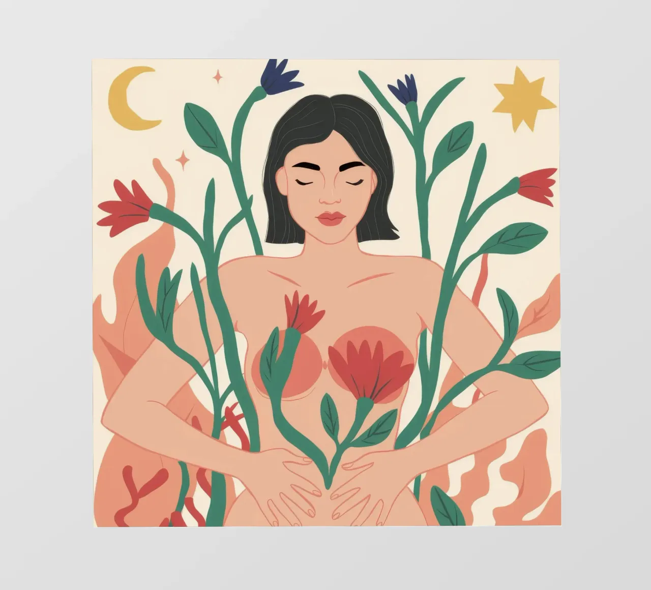 El poder de la diosa de las flores lámina retroiluminada de Peak Delusion