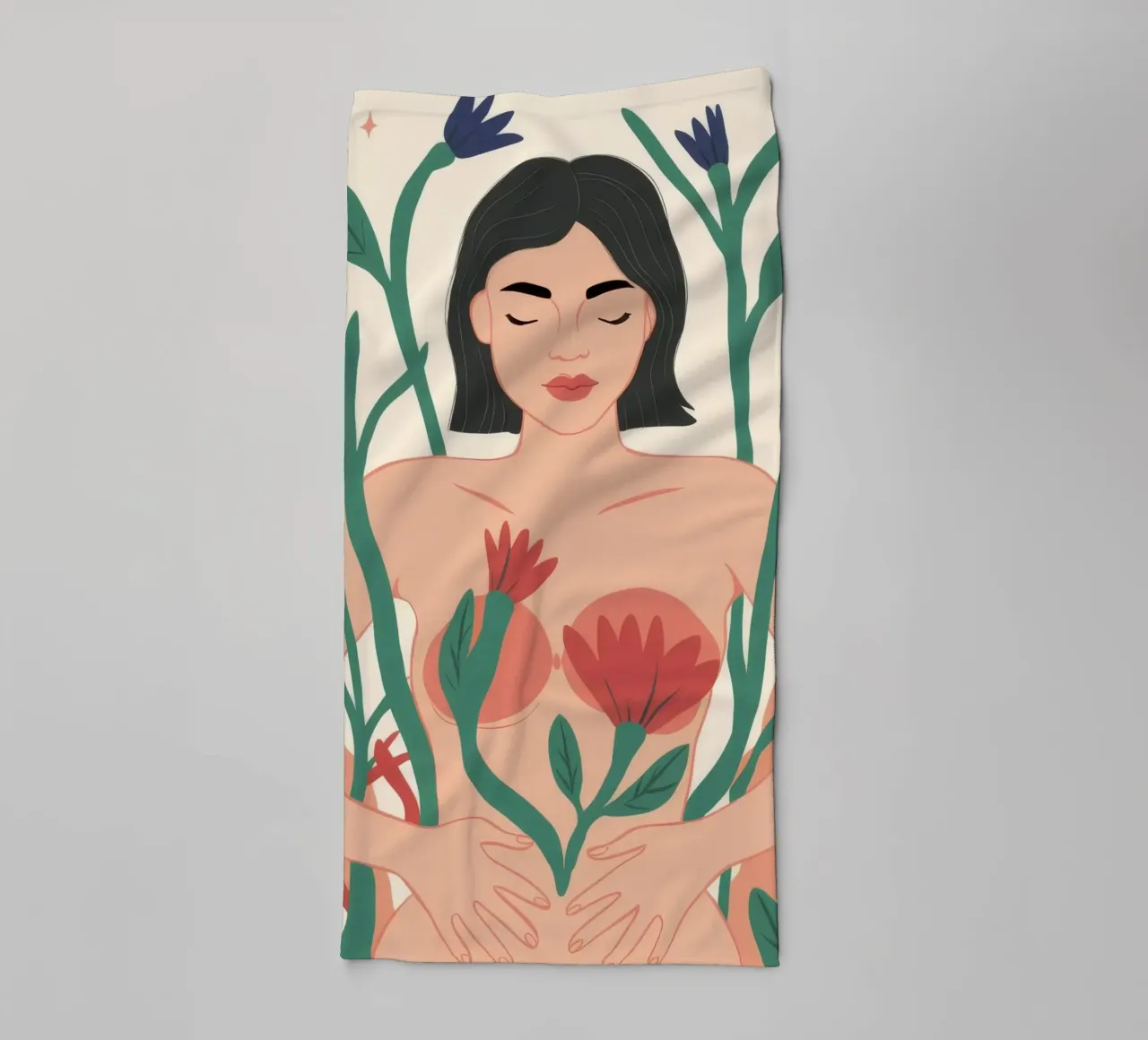 El poder de la diosa de las flores toalla de baño de Peak Delusion