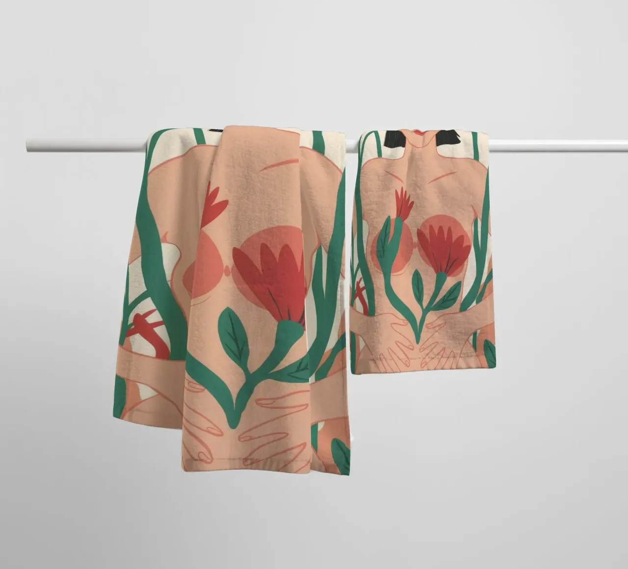 El poder de la diosa de las flores toalla de baño de Peak Delusion