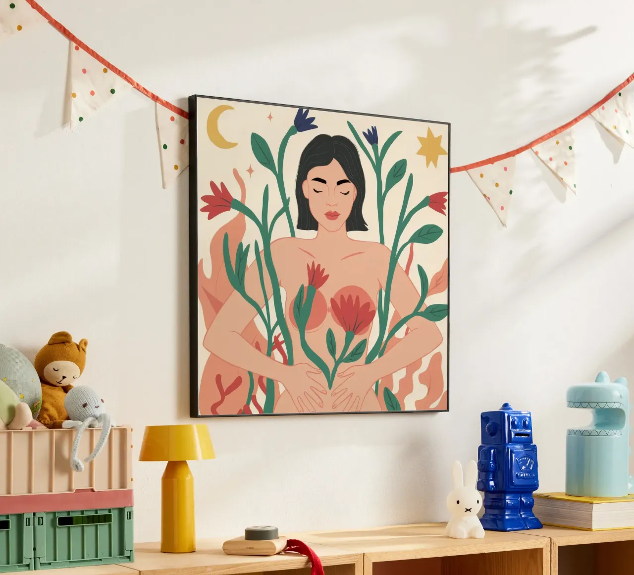 El poder de la diosa de las flores aluminio dibond de Peak Delusion