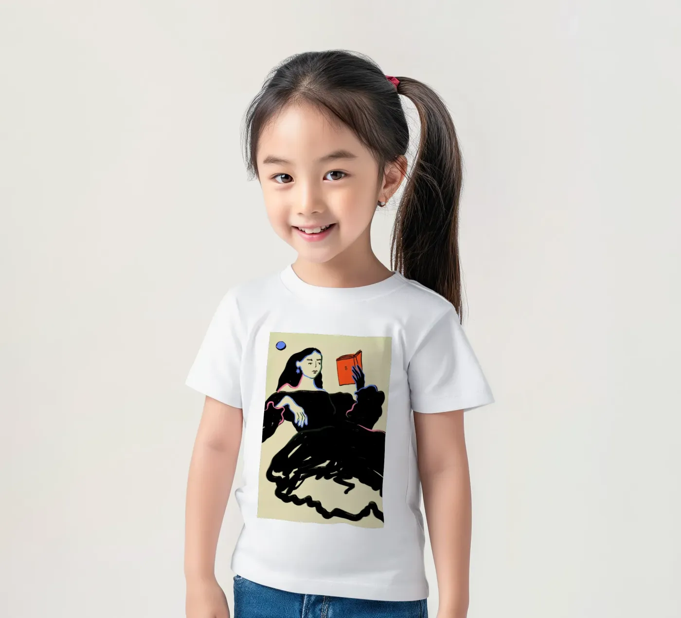 Midnight Reading t-shirt bambini da Sandra Poliakov