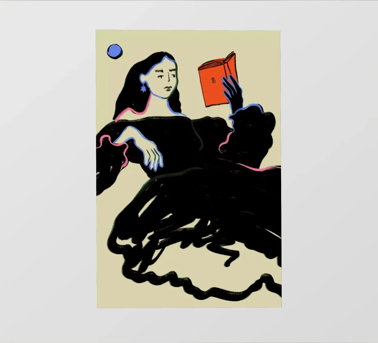 Midnight Reading pellicola backlit da Sandra Poliakov