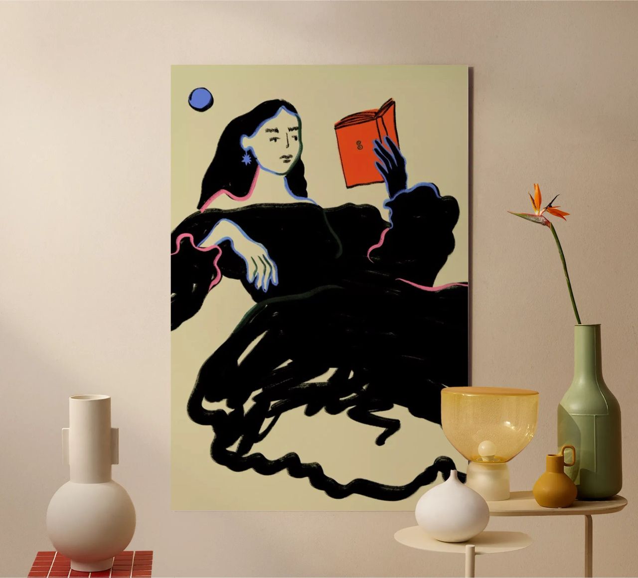 Midnight Reading alluminio dibond da Sandra Poliakov