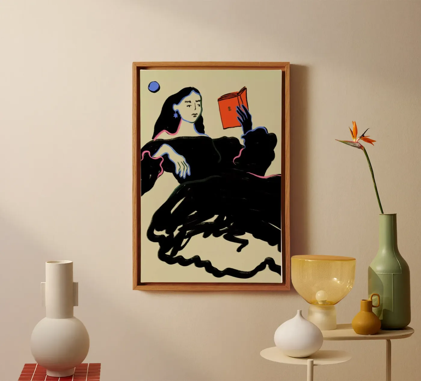 Midnight Reading tela da Sandra Poliakov