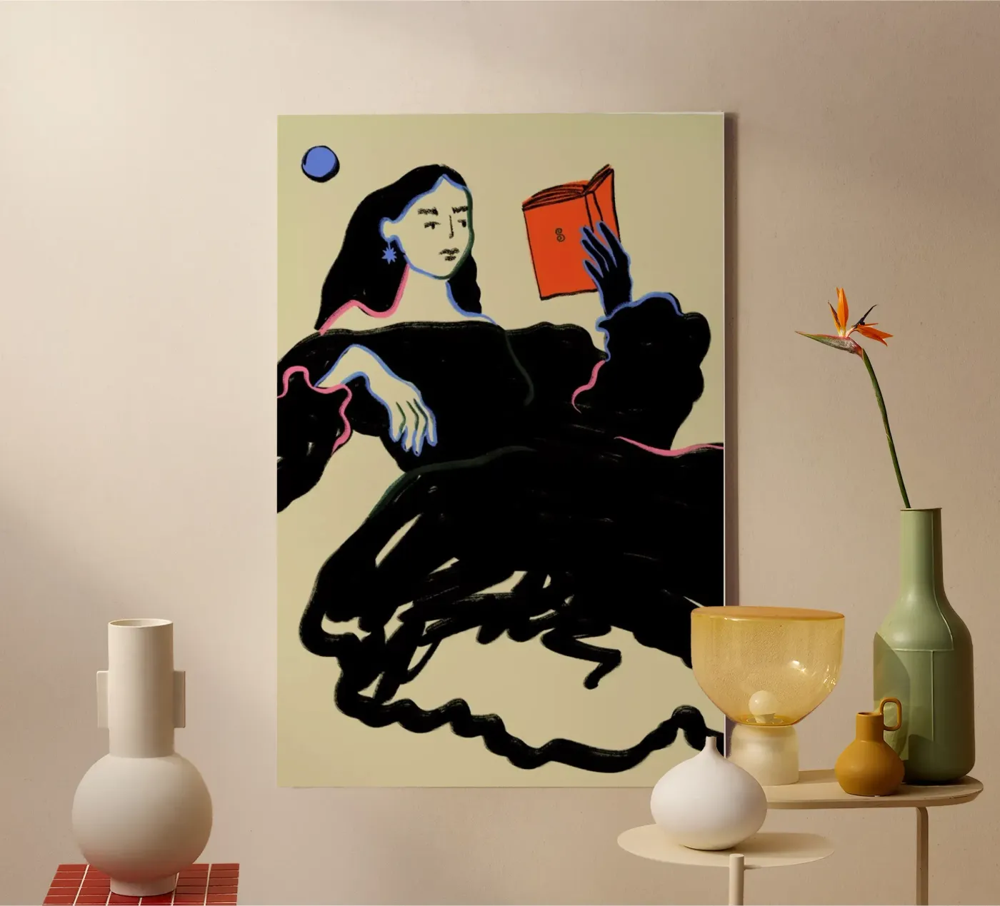 Midnight Reading tela da Sandra Poliakov