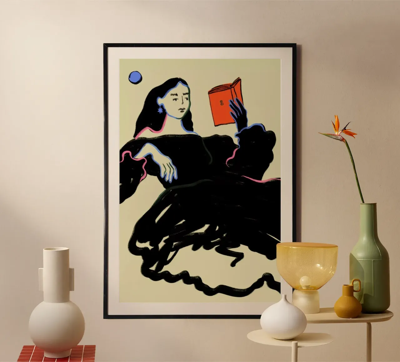Midnight Reading poster by Sandra Poliakov