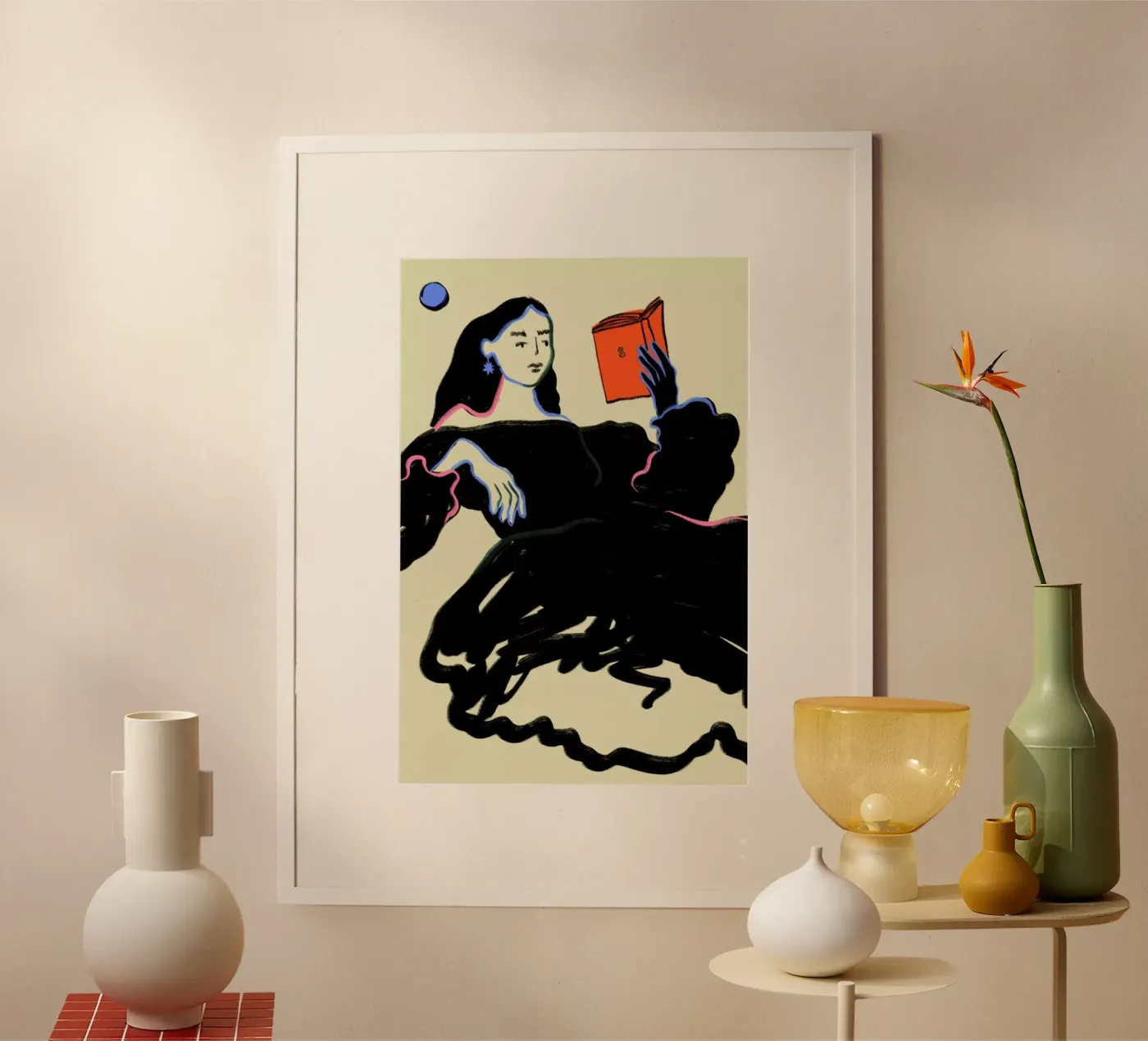 Midnight Reading Poster von Sandra Poliakov