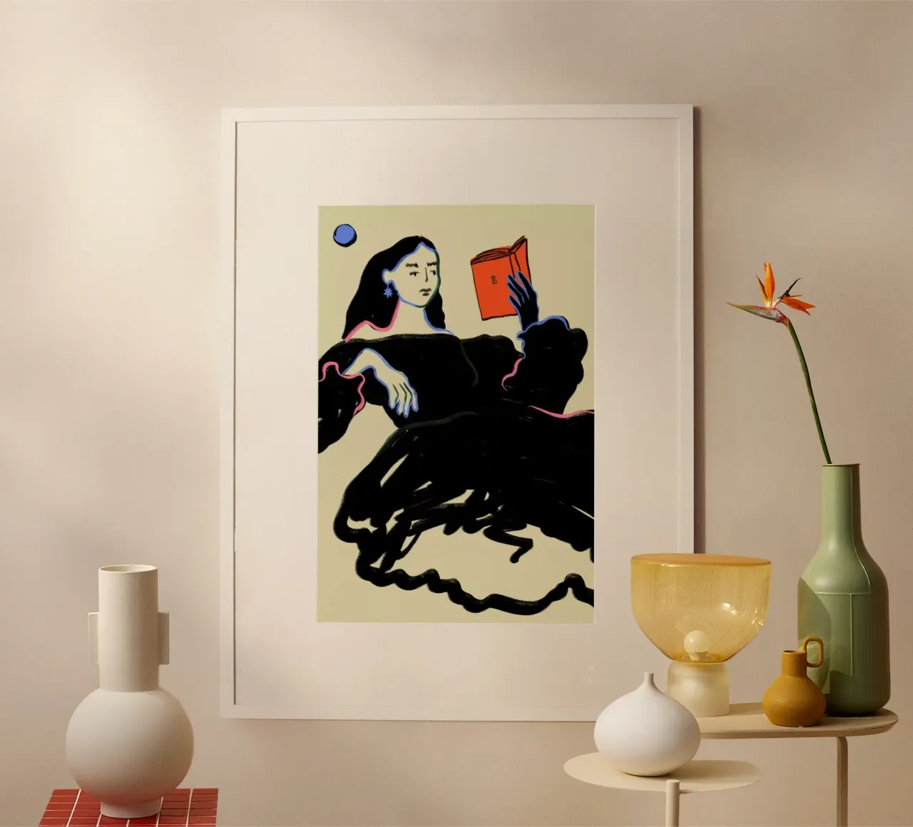 Midnight Reading poster by Sandra Poliakov