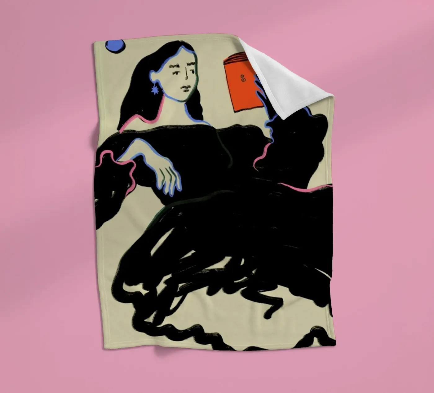 Midnight Reading Fleecedecke von Sandra Poliakov