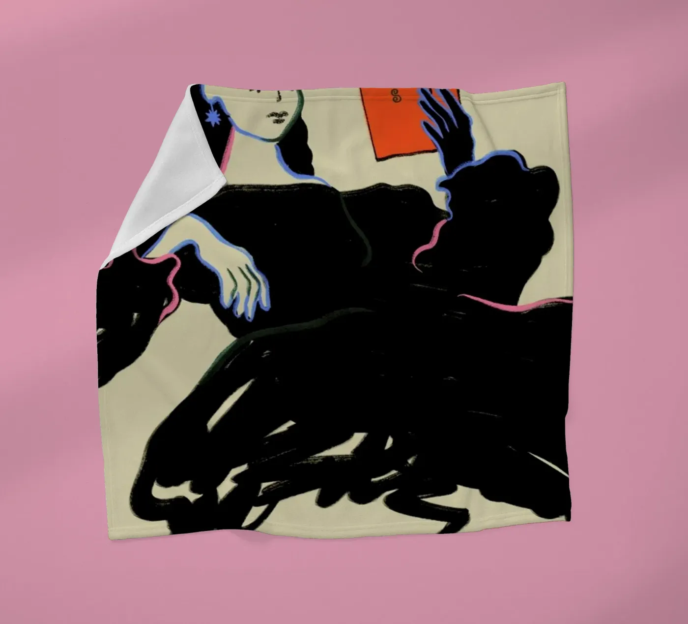 Midnight Reading Fleecedecke von Sandra Poliakov