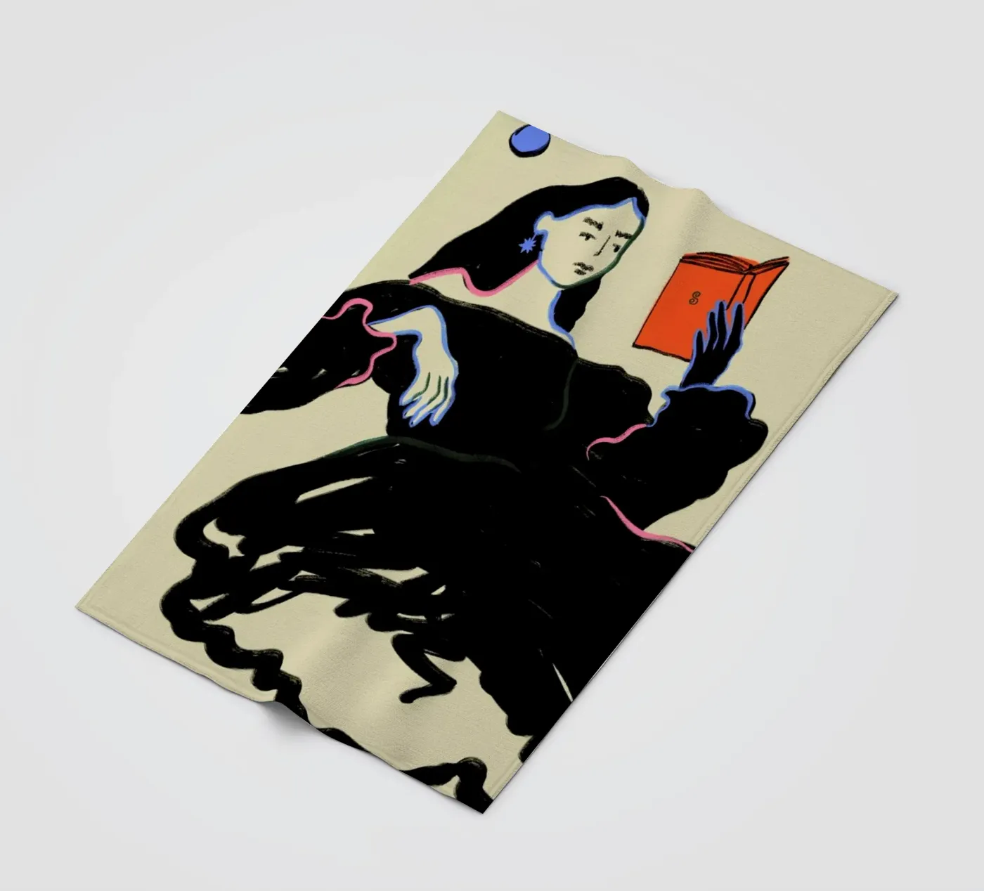 Midnight Reading Fleecedecke von Sandra Poliakov