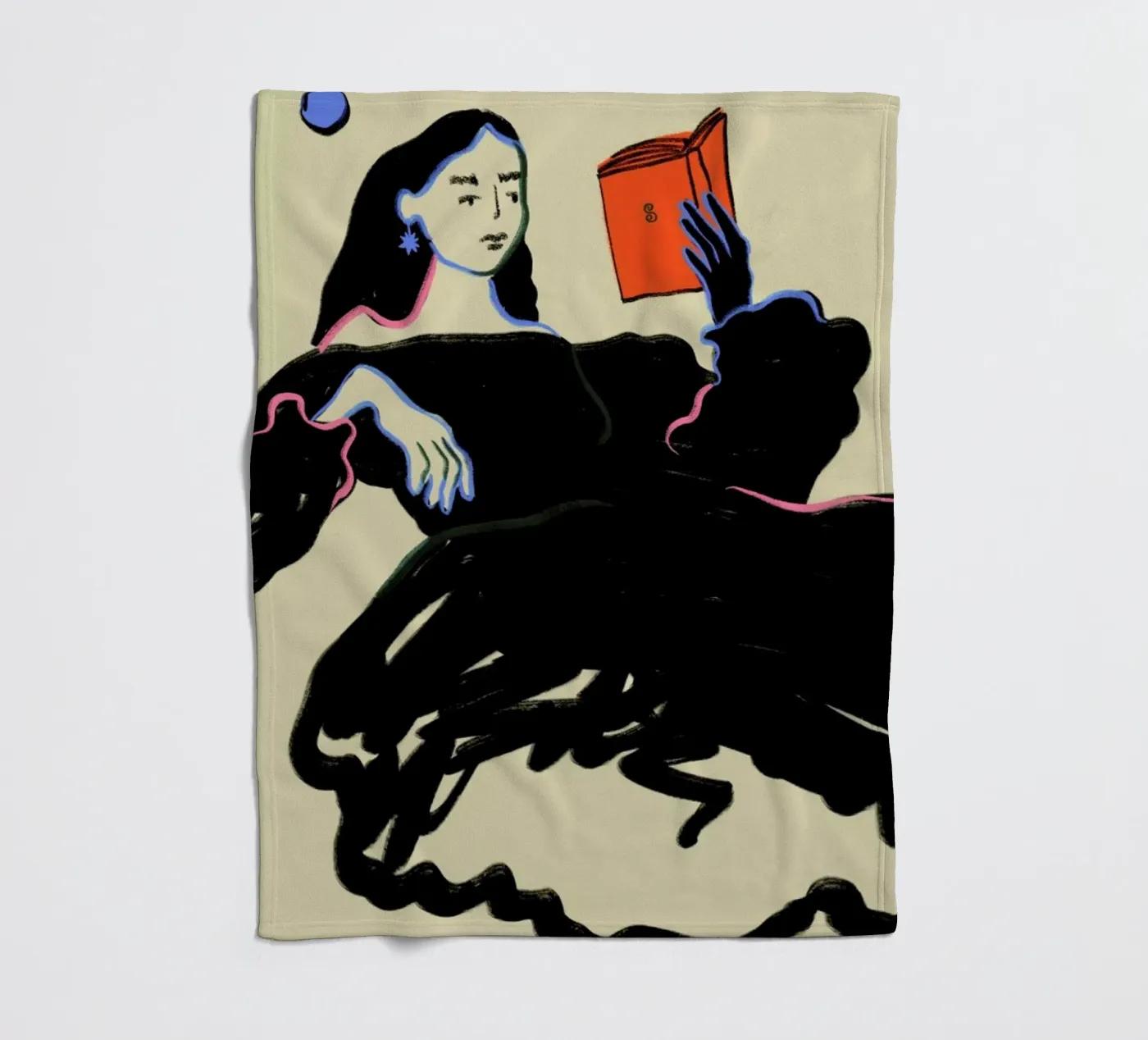 Midnight Reading Fleecedecke von Sandra Poliakov