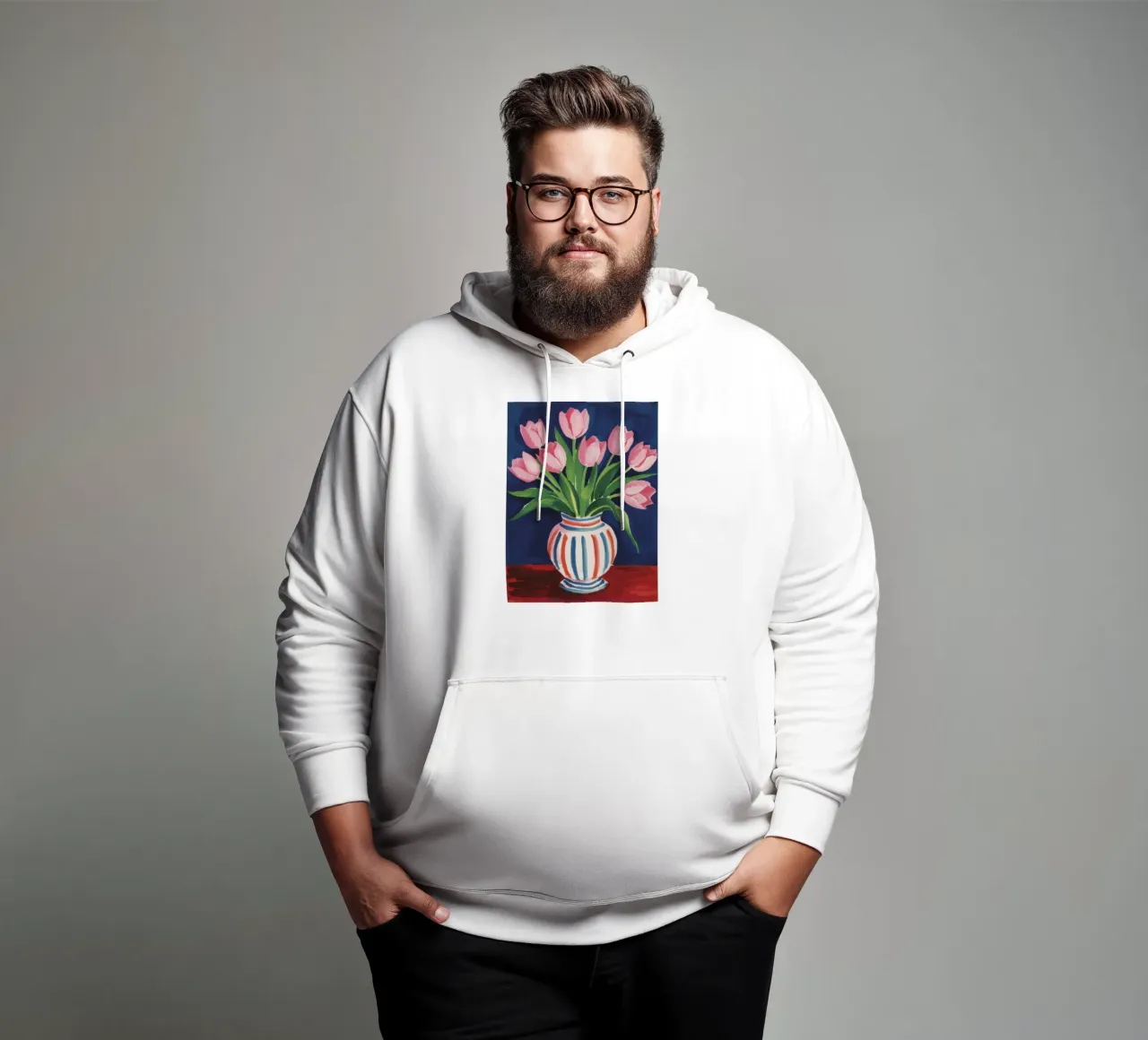 Jarrón a rayas Tulipán sudadera con capucha de Peak Delusion
