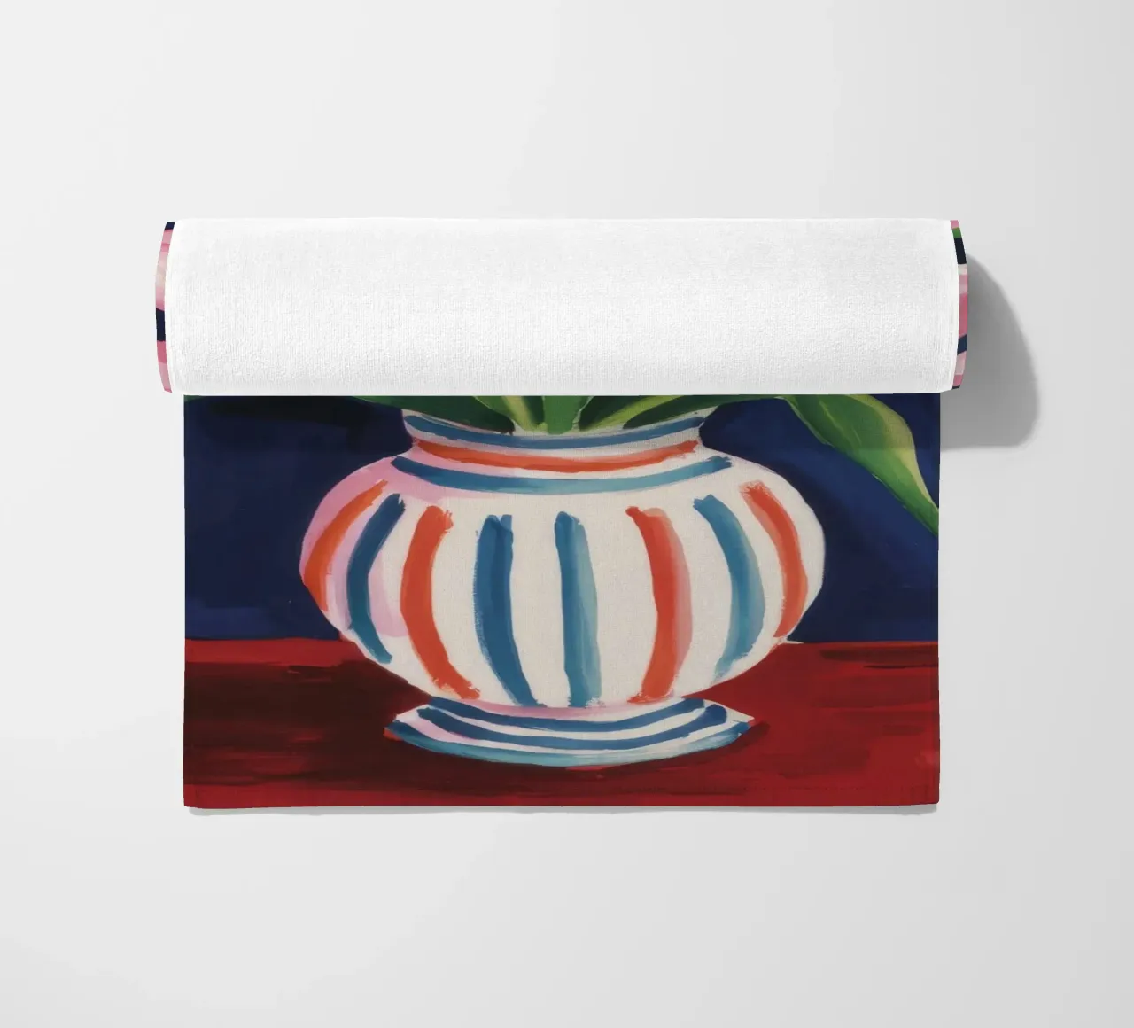 Tulp Gestreepte Vaas strandhanddoek van Peak Delusion