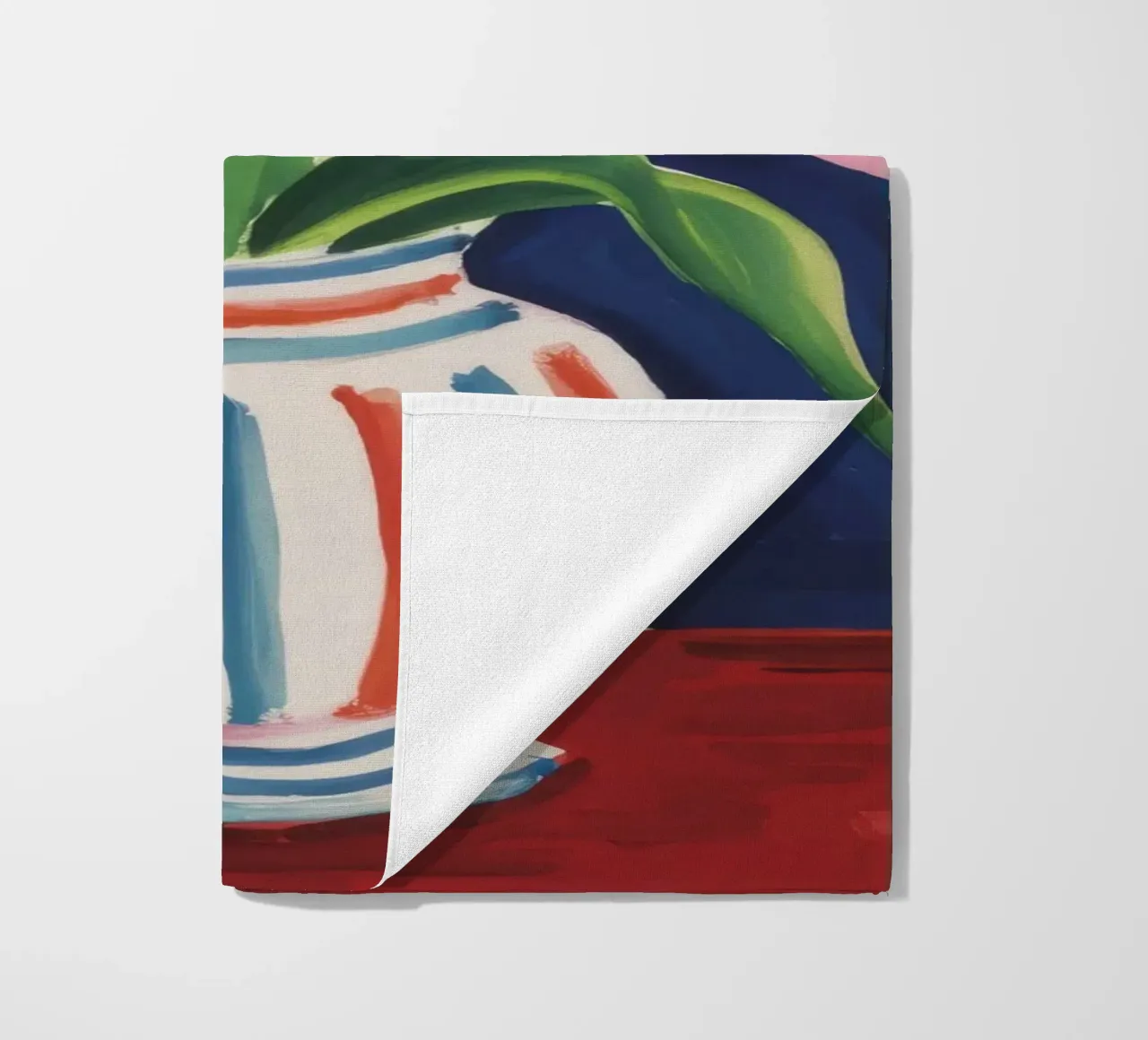 Tulp Gestreepte Vaas strandhanddoek van Peak Delusion