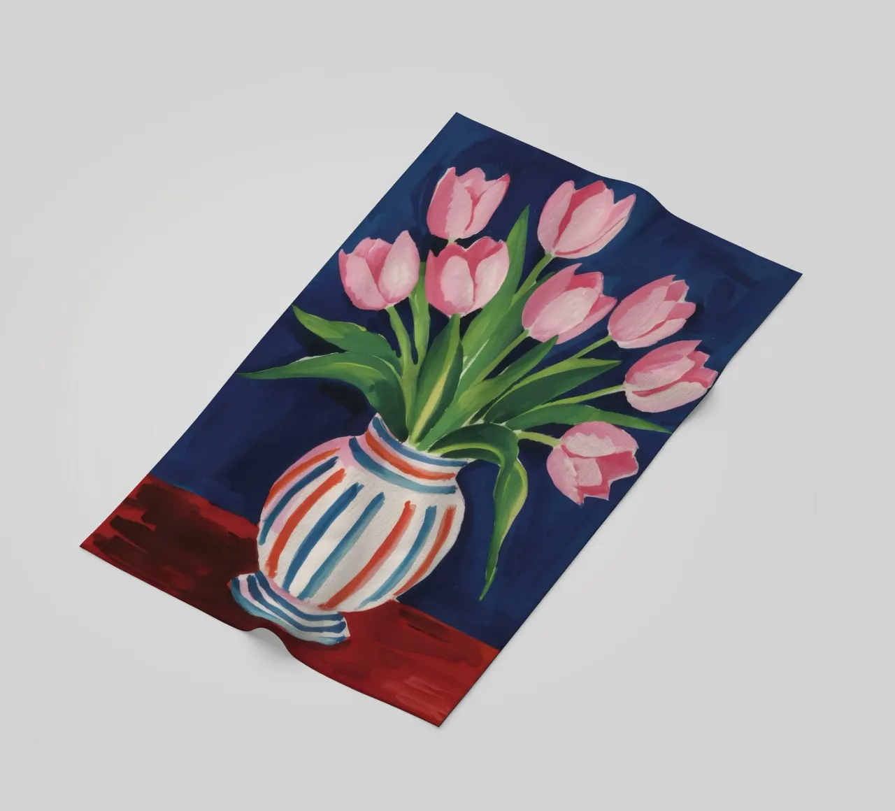Tulp Gestreepte Vaas strandhanddoek van Peak Delusion