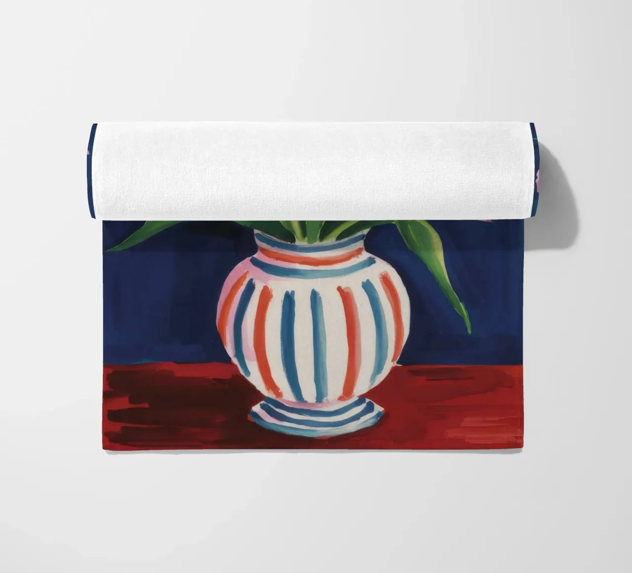 Tulp Gestreepte Vaas strandhanddoek van Peak Delusion