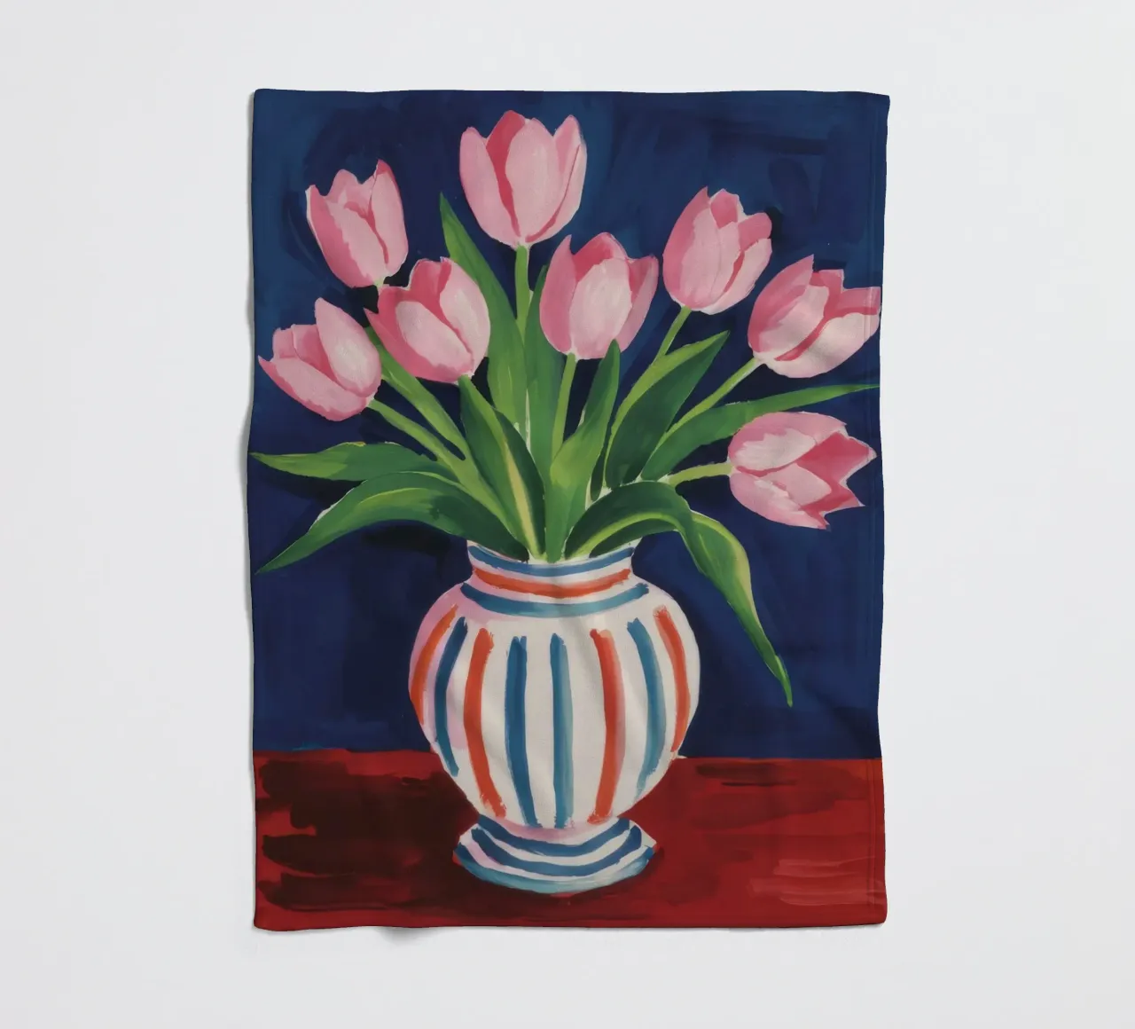 Tulp Gestreepte Vaas fleecedeken van Peak Delusion