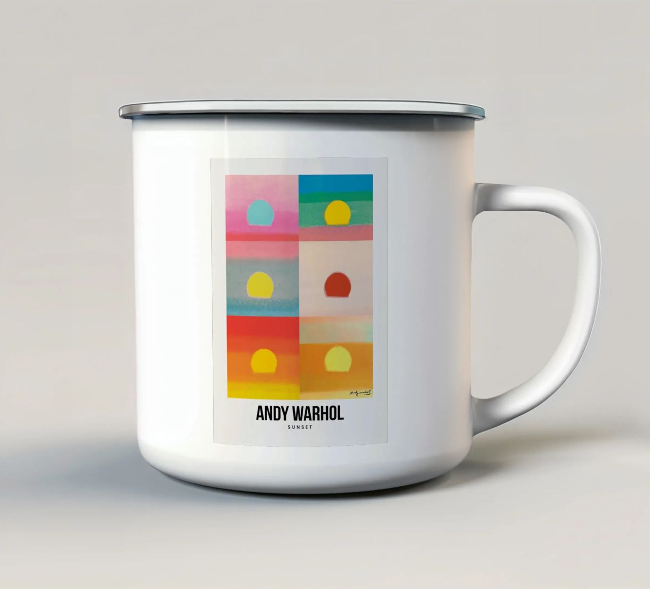 Sunset tazza in smalto da Betty-Conner