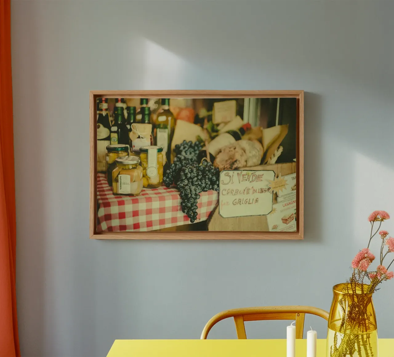 Autunno in Toscana tela con Cornice a cassetta da PhotoVibe Decor