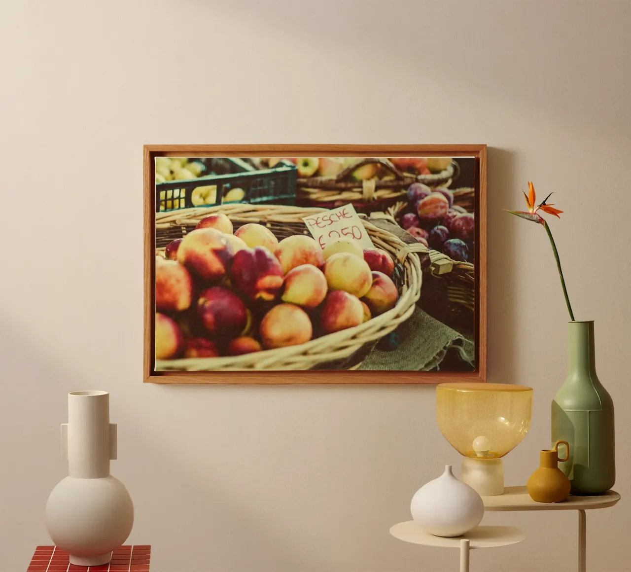 Autunno in Toscana tela con Cornice a cassetta da PhotoVibe Decor
