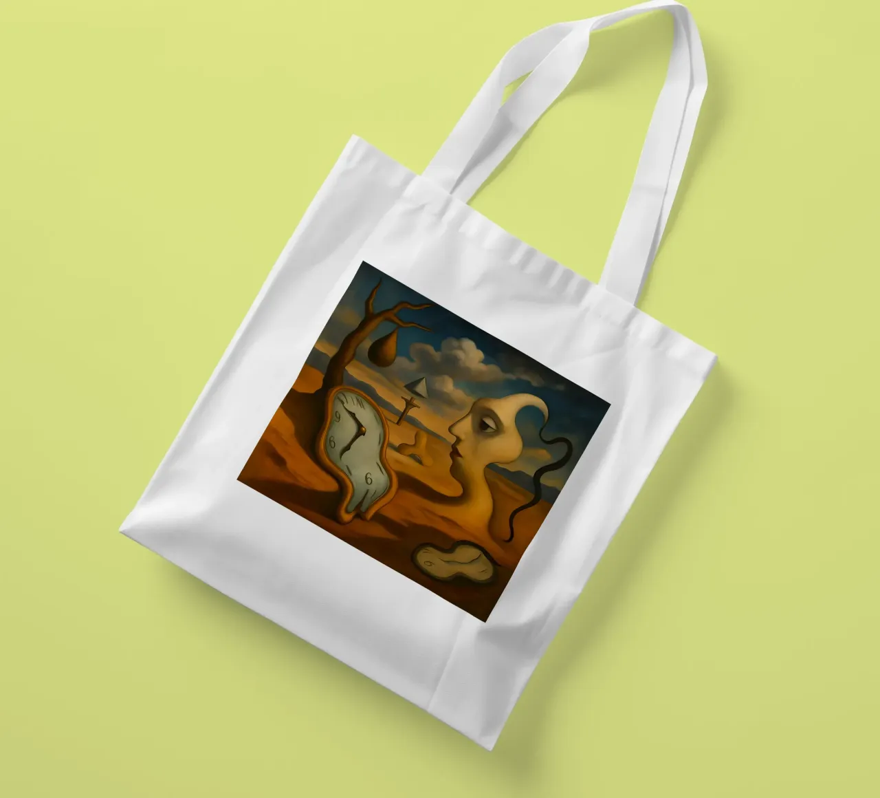Omaggio a Salvador Dalì borsa in juta da 🎨 Point and Art