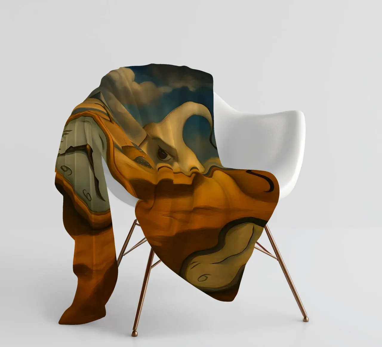 Omaggio a Salvador Dalì coperta in pile da 🎨 Point and Art