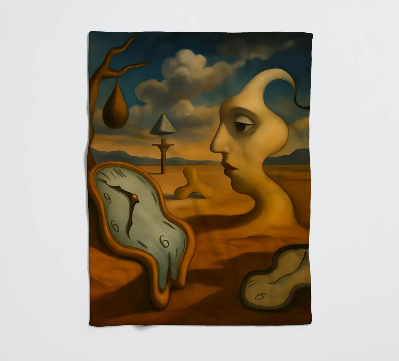 Omaggio a Salvador Dalì coperta in pile da 🎨 Point and Art