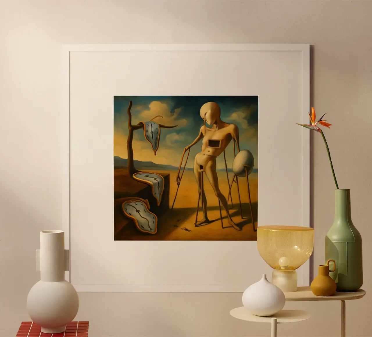 Omaggio a Salvador Dalì poster con telaio in plastica da 🎨 Point and Art