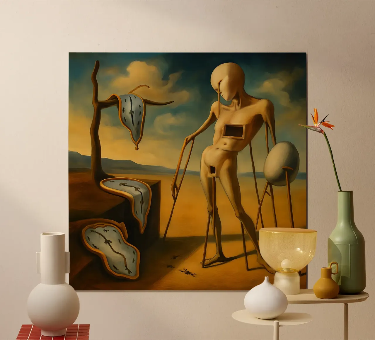 Omaggio a Salvador Dalì poster con telaio in plastica da 🎨 Point and Art