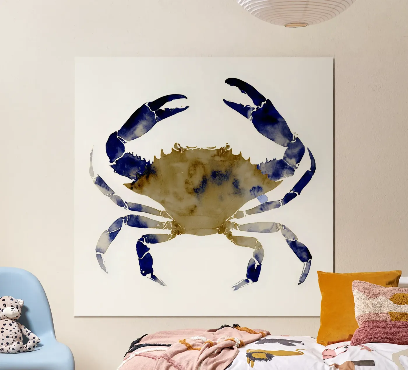 Granchio blu poster da Matthias Keller Studio