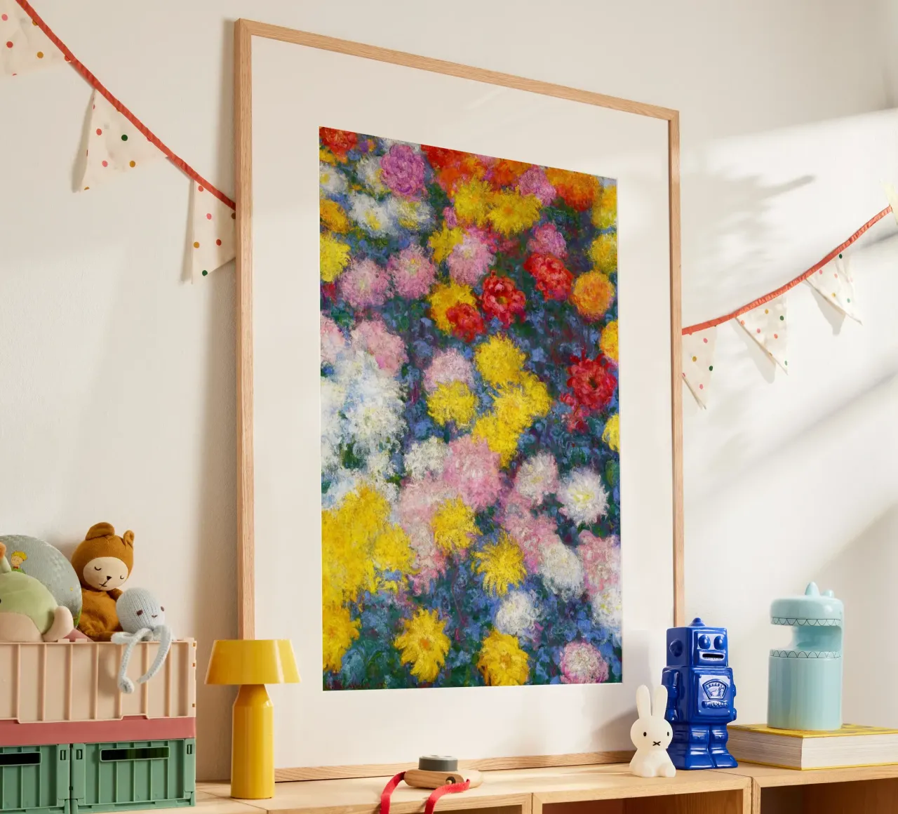 Il letto di crisantemi di Claude Monet c poster da Venus Art