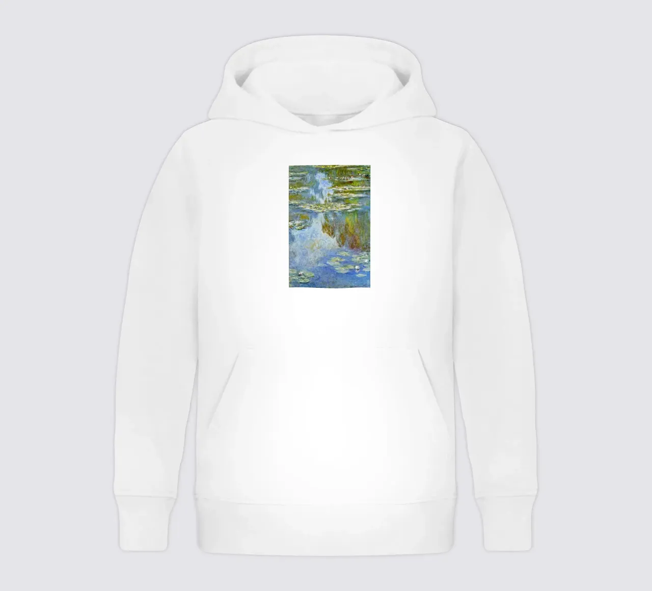Claude Monet, Ninfee, W.1709 felpa bambino con cappuccio da Venus Art