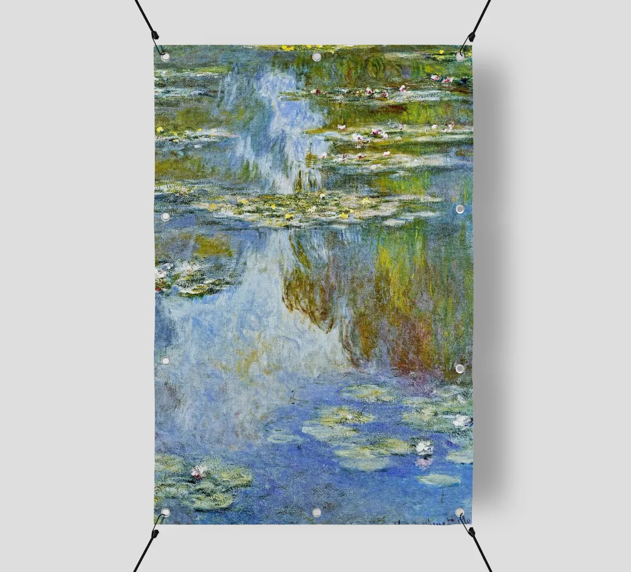 Claude Monet, Ninfee, W.1709 telo in pvc da Venus Art
