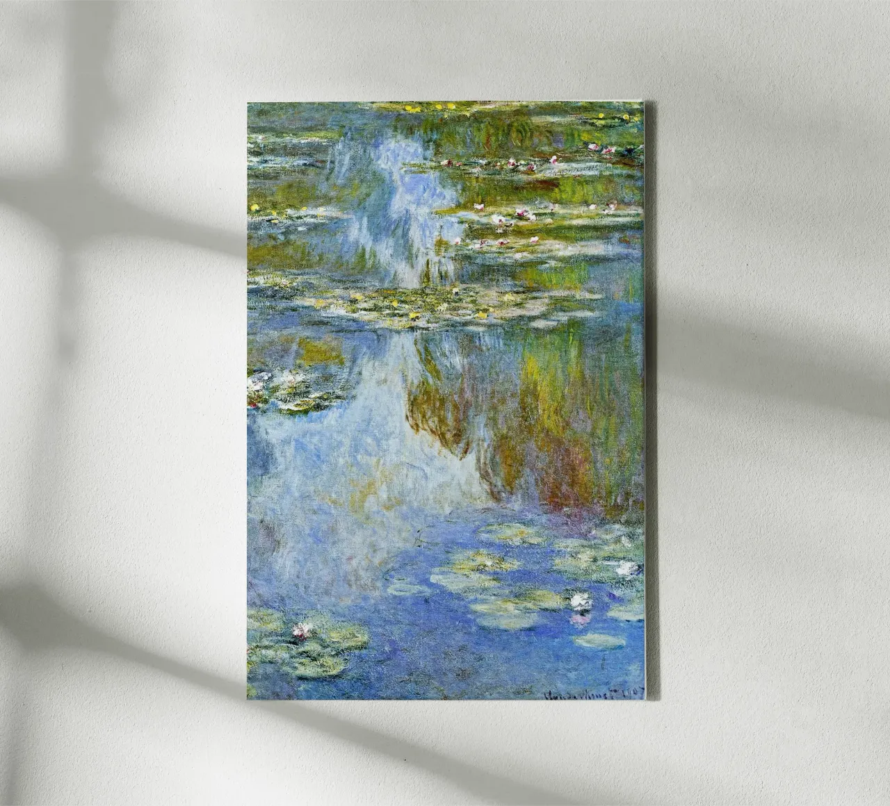 Claude Monet, Ninfee, W.1709 tela con Cornice a cassetta da Venus Art