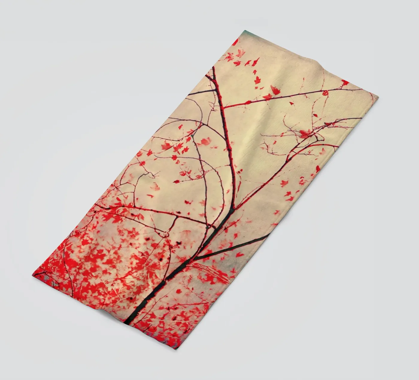Red October beach towel by Ingrid Beddoes