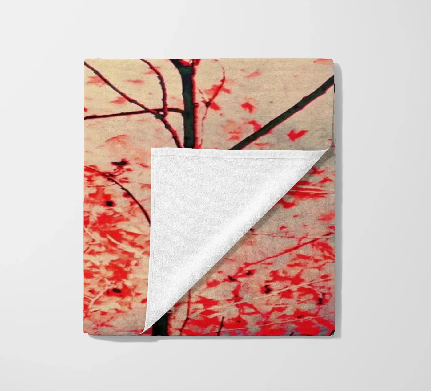 Red October beach towel by Ingrid Beddoes