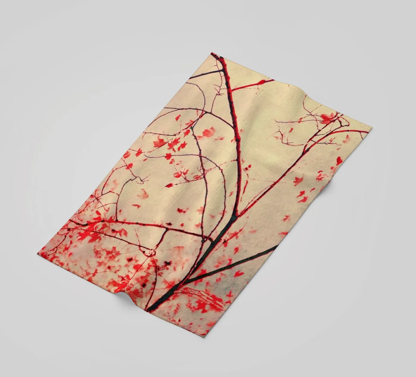 Red October beach towel by Ingrid Beddoes
