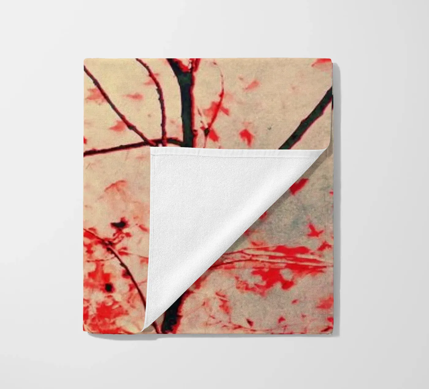 Red October beach towel by Ingrid Beddoes