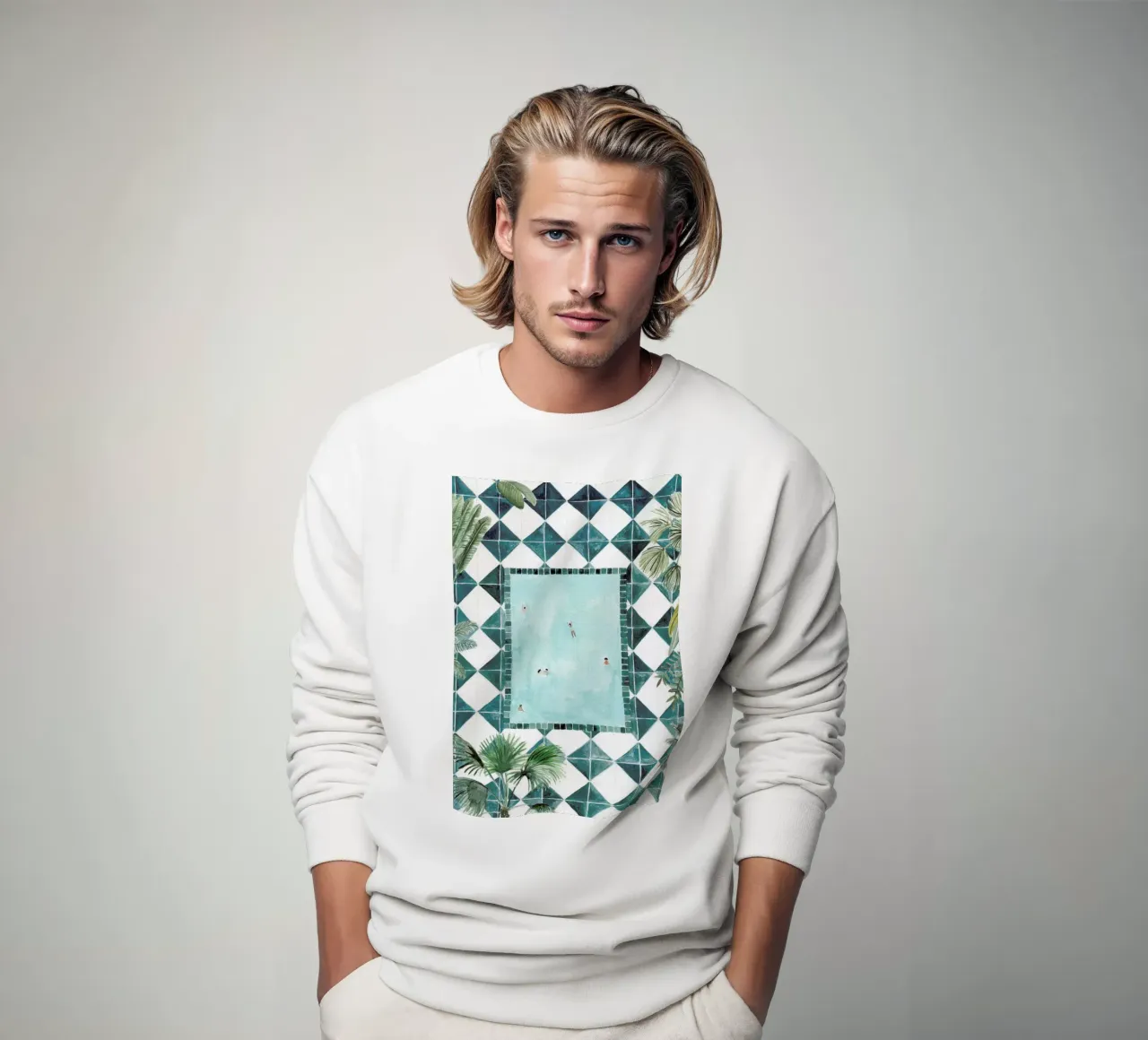 The Swimming Pool Sweatshirt von Isabelle Vandeplassche