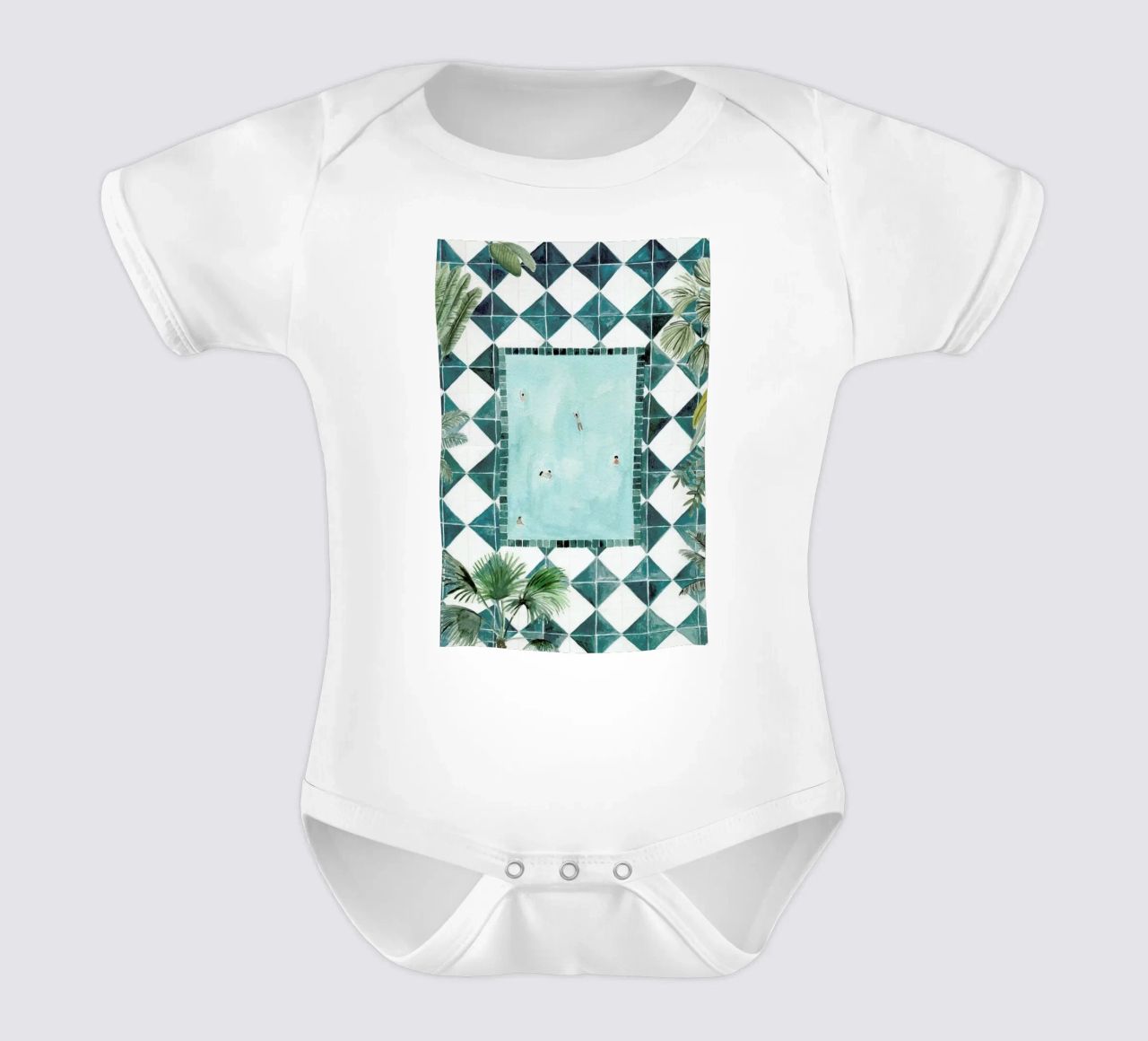 The Swimming Pool body neonato maniche corte da Isabelle Vandeplassche