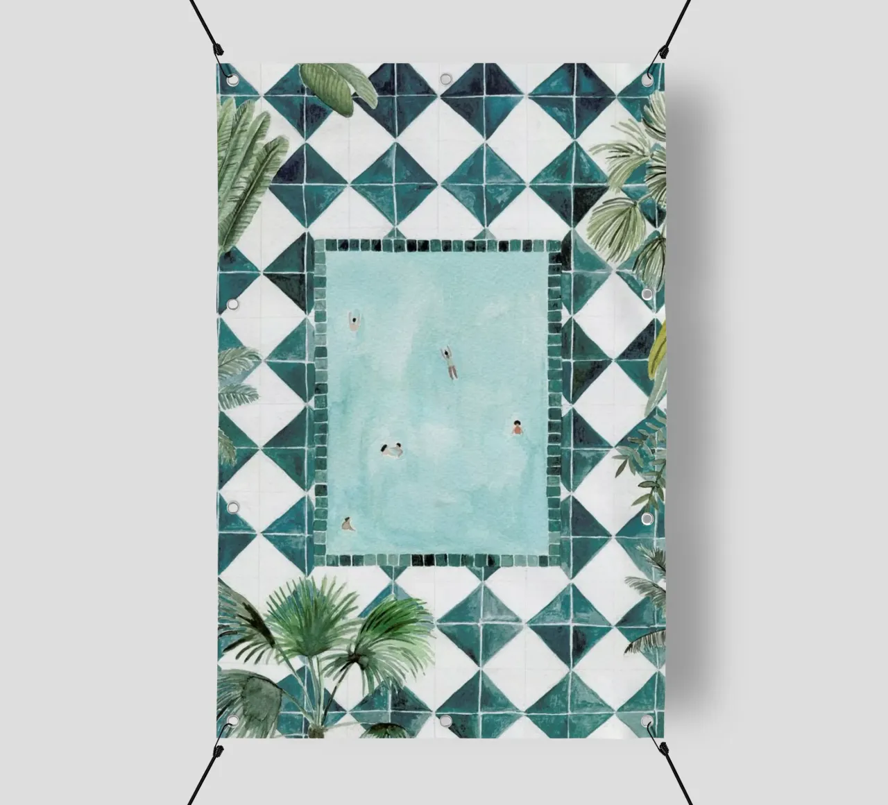 The Swimming Pool telo in pvc da Isabelle Vandeplassche