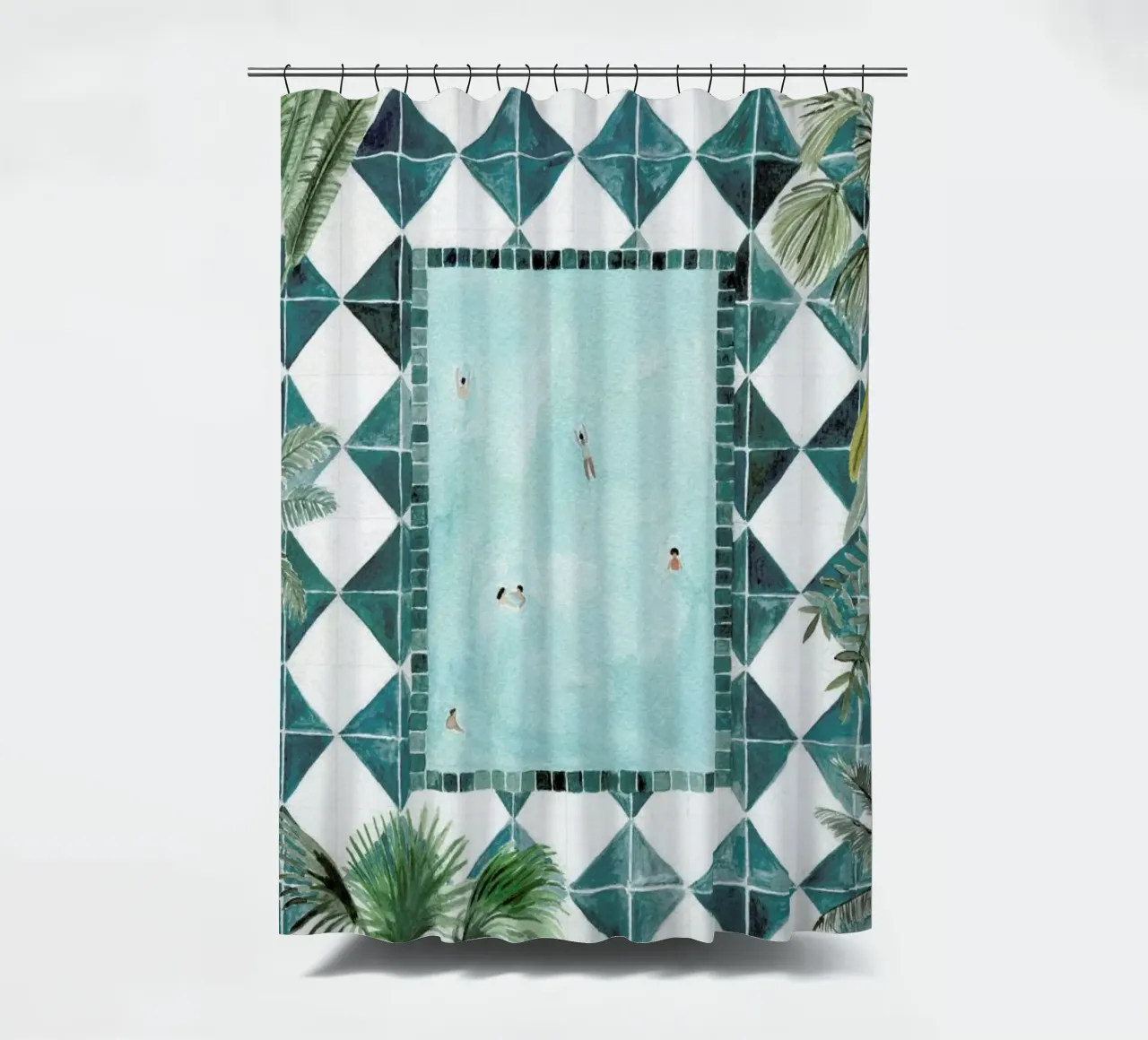 The Swimming Pool tenda da doccia da Isabelle Vandeplassche