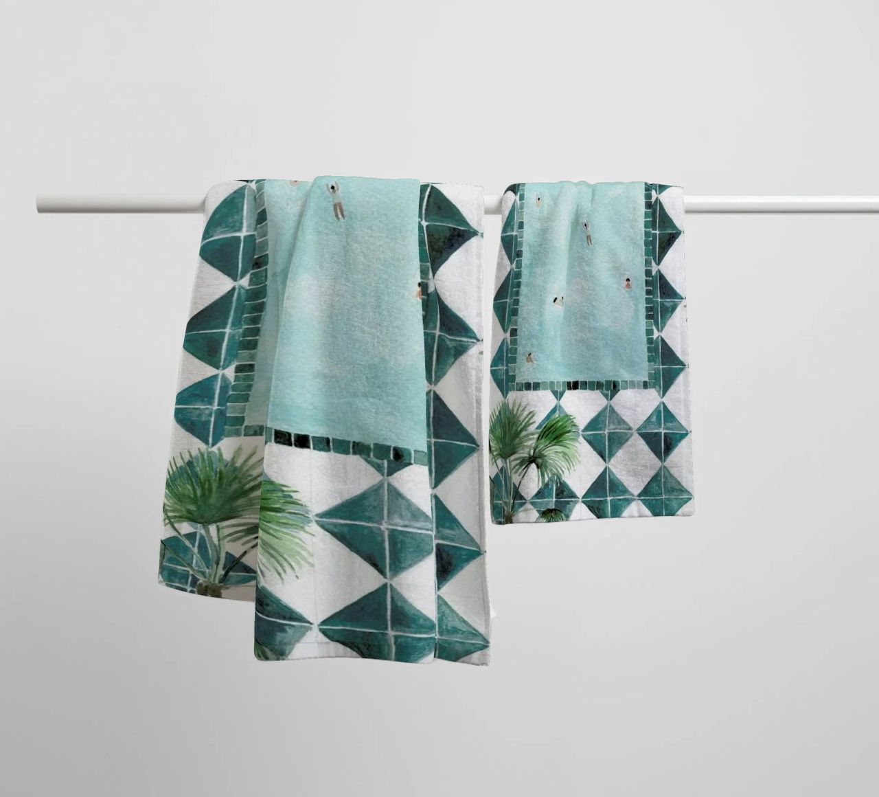 The Swimming Pool Handtuch von Isabelle Vandeplassche